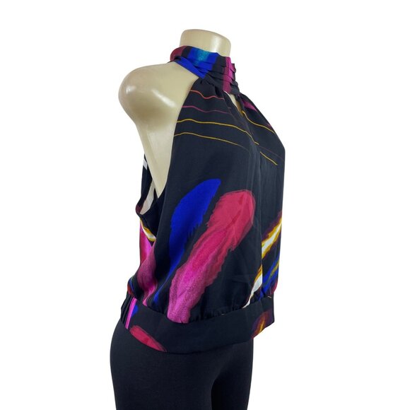 Gabrielle Union New York & Company Halter Top With Keyhole & Bow Back Sz L - Picture 1 of 6